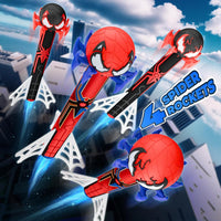 Spider Rocket Launcher for Kids, 4 Rockets with Web Air Pump - Child-sized - image 4