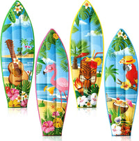 JellyArch inflatable surfboard decorations with tropical flower print, set of 4 - view 8