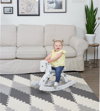 Non-Toxic Extra-Thick 36 Piece Children Play & Exercise Mat - 6x6' (Triangle) / Grey/Cream/Charcoal - image 3