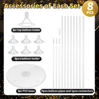 JOYYPOP 4 Sets Balloon Stand Kit For Table - Clear - image 2