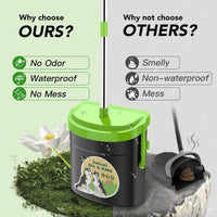 UPSKY 33.4" Dog Pooper Scooper Swivel Bin & Rake Kit with 100 Waste - A-Green - image 4