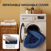 Bedsure Orthopedic Dog Bed Medium Washable Original Design - Blue Navy / 52"l X 41"w X 8"th - image 4