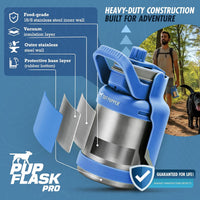 PupFlask Pro Portable Insulated Dog Water Bottle - Blue / 50 Ounce - image 4