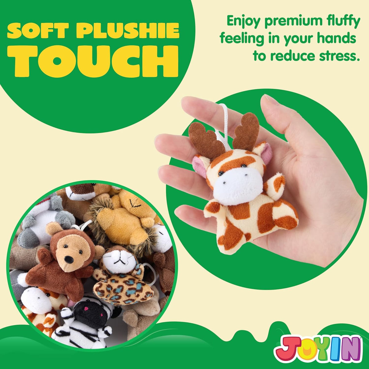 JOYIN 24 Pack Mini Animal Plush Toy Assortment - Safari Animals - image 4