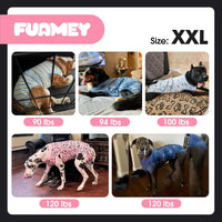 Dog Surgery Suit, Surgical Suit for Dogs, Dog Onesie for Surgery – Essentials for Dogs - Xxl(back:24.8-29.5in,wt:75+lbs) / Dark Blue Stripes - image 3