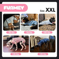 FUAMEY Dog Recovery Suit Male,Dogs Surgery Neuter Suits Puppy Spay Shirts for Female Protect Dog's Skin Anti Licking Abdominal Wounds Doggie Onesie Pet Bodysuit Alternative to Cone Grey Camouflage XXL