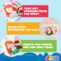 JOYIN 36 Sheets 9"x6" Make a face Stickers for Kids - Princess - image 3