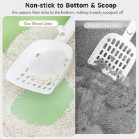 Non-Stick Ultra Clumping Tofu Cat Litter with Cassava, Odor Control Low Tracking Kitty Litter Pellets, Plant-Base Natural Ingredients Cat-Litter, Last Twice as Long as Clay Litter, 9lbs X 1Pack