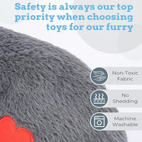 Heartbeat Puppy Toys Dog Heartbeat Toy for Anxiety Relief Calming Aid, Heartbeat Stuffed Animal for Puppy Dog Comfort Sleep Aid Crate Training, Puppy Essentials, Dark Gray