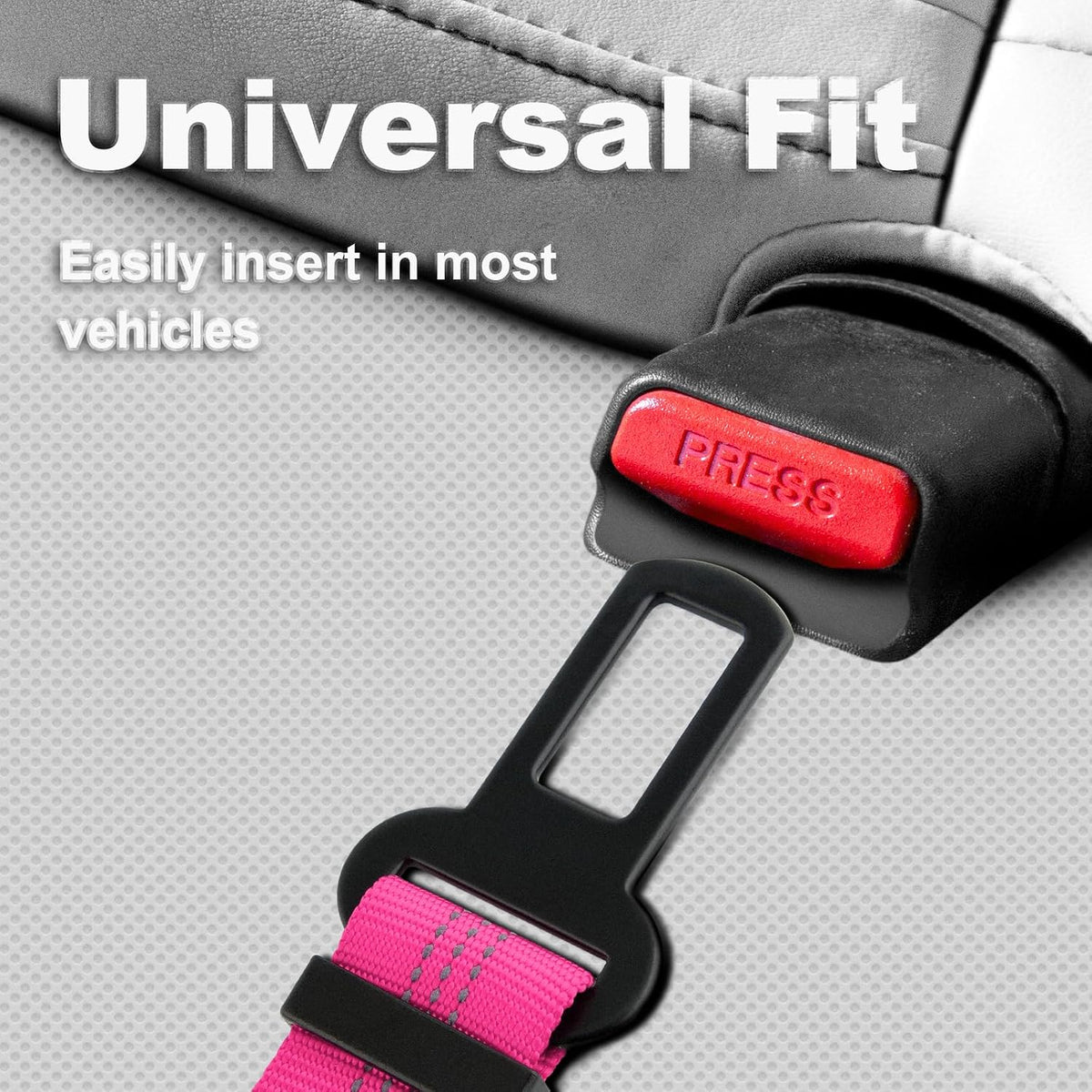 Plutus Pet Dog Seat Belt for Car - Hot Pink - image 3