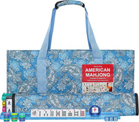 American Mahjong Game Set, 166 Quality White Tiles - Light Blue