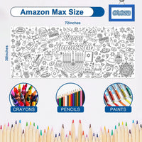 OHOME Halloween Giant Coloring Poster/Tablecloth-Halloween Crafts - Hanukkah - image 2