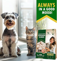 Beloved Pets Dog & Cat Treats Freeze Dried Chicken Cubes 5.3 oz - All Natural Meat Raw Pet Food - Human Grade High-Protein Snacks & Grain-Free Jerky Chews for Cats and Small Dogs