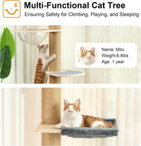 FUKUMARU Floor to Ceiling Cat Tree, 6 Level - Grey - image 2