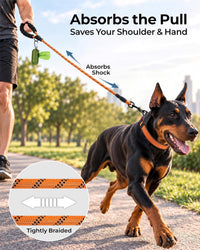 Taglory Rope Dog Leash for Medium Large Dogs - 1/2" x 6 FT (20~120 lbs.) / Orange - image 3