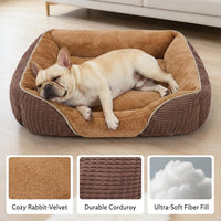 MIXJOY Dog Bed for Large Medium Small Dogs - Caramel Brown / M(25’’x 21’’x 8’’) - image 2