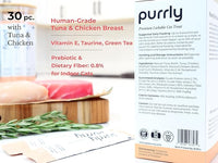 Purrly Healthy Premium Cat Treats Snack Topper Tuna Variety Bundle (90 Count) Lickable Wet Squeezable Hydrating Interactive Seafood Grain-Free Naturally Flavored Non-GMO No-Preservative