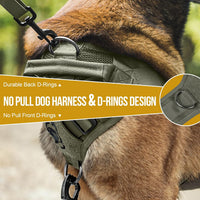 OneTigris No Pull Tactical Dog Harness for Medium Dogs - Green / XL - image 4