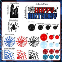 Hooqict 43 piece Halloween cake topper set with sign, tombstone, skulls, trees and spiders - view 26
