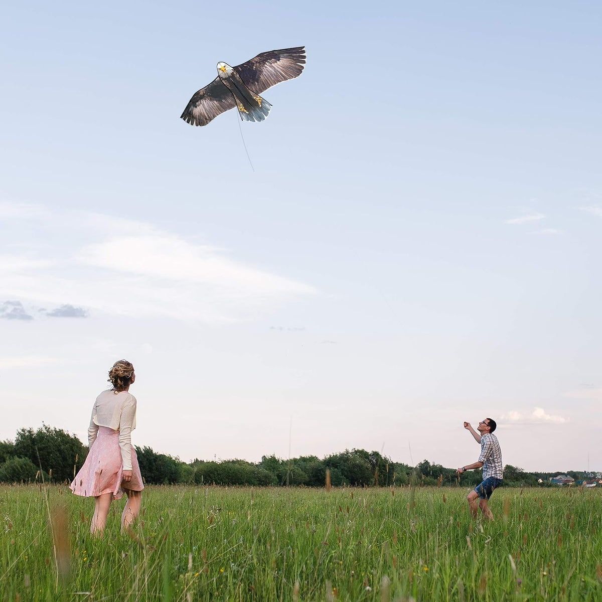 JEKOSEN huge bald eagle kite for kids and adults, 32 x 70 inch single line kite - view 3