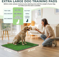 BurgeonNest Dog Grass Pad with Tray 34.2"x24" - XL-45''x32'' - image 2