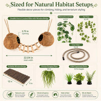 RUNANIA Crested Gecko Tank Accessories，Reptile Vines Plants - Large - image 4
