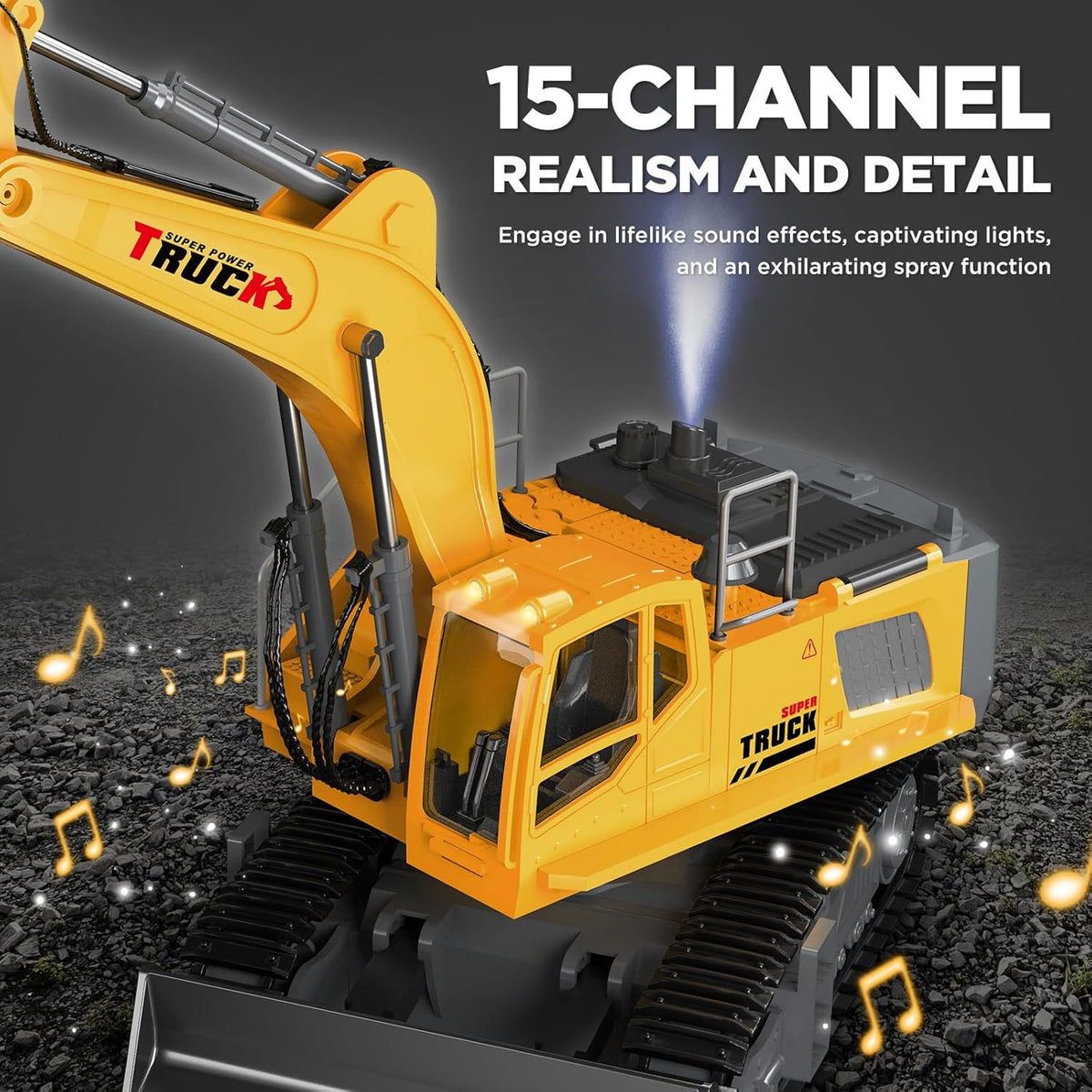 KIDMARKT 21" Large RC Excavator Toy - Large Excavator - image 3