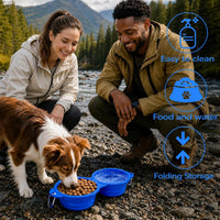 Collapsible Dog Bowls, Small Portable Travel Dog Bowls – Essentials for Dogs - Blue - image 4