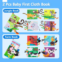 beiens Baby Books Toys, Tummy Time Touch and Feel Sensory Toys for Infant – Fun for Kids & Family - 2 IN 1 - image 2