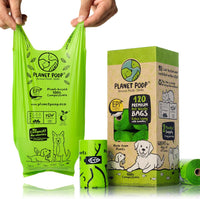 PLANET POOP Home Compostable Dog Poop Bags Extra-long with Handles - 120 Count (Pack of 1)