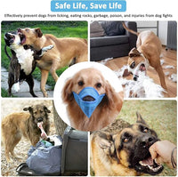 Crazy Felix Nylon Dog Muzzle for Small Medium Large Dogs Poodle Labrador Golden Retriever Doberman, Air Mesh Breathable and Drinkable Pet Mouth Guard for Anti-Biting Chewing Scavenging(XL, Blue)