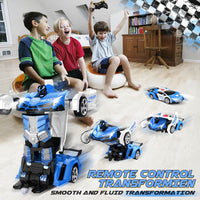 Transform Remote Control Car Toys for Boys 4-6 - Police Car Blue - image 2