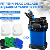 Canister Filter Pads Replacement for Penn Plax Cascade 1000 Canister Filter Aquarium Canister Filter Media Pads Compatible with Cascade 700/1000 CCF2UL/CCF3UL Canister Filter Fish Tank 16 Pack