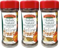 Bench & Field Holistic Natural Healthy Kitty Cat Treats | Crunchy Fish-Shaped Bites | Delicious Seafood Flavored Snack, 3-Ounce (Pack of 3 Bottles)
