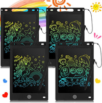 Zonon 4 Pcs LCD Writing Tablet for Kid, Red, Green, Pink - Black