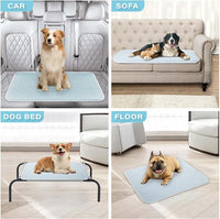 MICROCOSMOS Dog Sleeping Pad & Pet Cooling Mat- Breathable Bubble Surface, EZ Clean. Keep Cooling for Pets, Kids and Adults in Summer.(BlueWhite, 28" x 22")