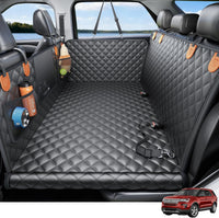 Wigoo Dog Truck Seat Cover for Back Seat, Hard Bottom Support - Black+Orange / L - SUVS,Medium Trucks