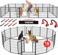 Dog Playpen Outdoor, 16 Panels 40" High Metal Dog Fence with Gate – Essentials for Dogs - 16 Panels 32"H-C