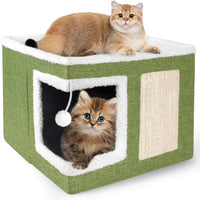 Loyareal Cat Houses for Indoor Cats - S / Green