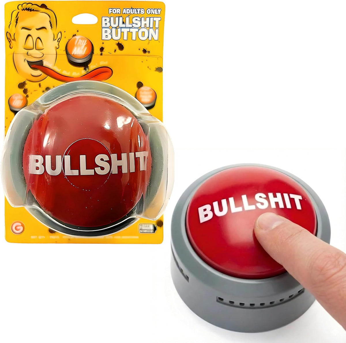 Bullshit Button – The Official Hilarious BS Button with Sound Effects & Flashing Light – Perfect
