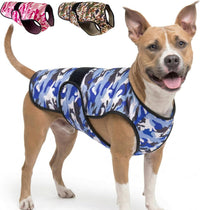 Dog Cooling Vest, 2-Layer Microfiber Cooling Jacket, Blue, L – Essentials for Dogs - Blue Camo / Large (Pack of 1)