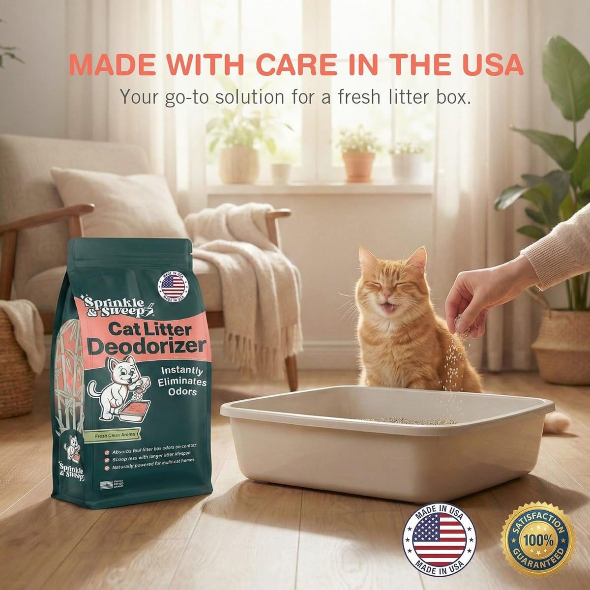 Sprinkle & Sweep: Litter Box Deodorizer - 1 Bag - image 2