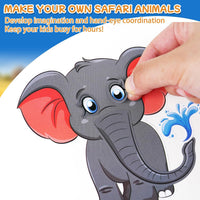 48 Fall Make-a-Face Sticker Sheets for Kids - Safari Animals - image 4