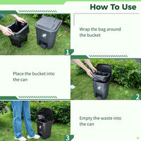 Biubiucat 20L outdoor dog waste container with foot pedal and 150 bags - view 3