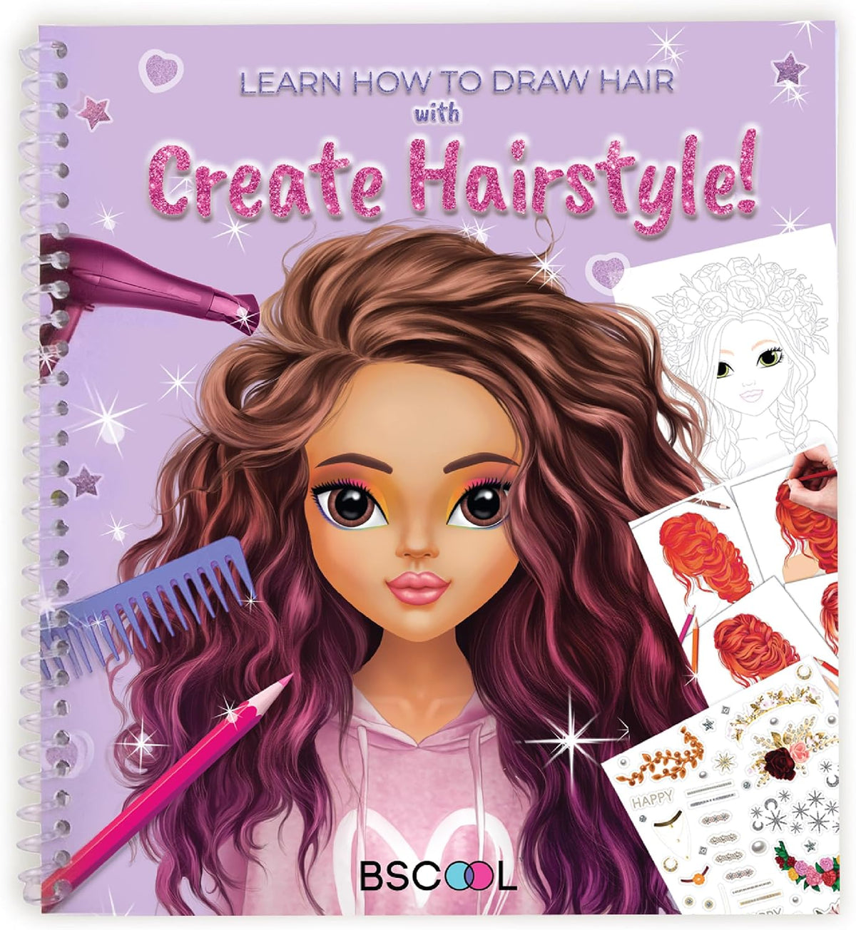 BSCOOL Nail Art Book for kids Stickers and Design Guides. - 1 PCS - Hairstyles Design Studio