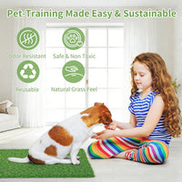 30 x 20 inches 2 Pack Fake Grass Pee for Dogs Artificial Grass Rug - 30 x 30 Inch (Pack of 2) - image 3