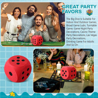 Shappy 6 Inch Foam Dice Big Dice Jumbo Large Cube, 1 Pc - Red / 1 - image 3