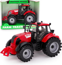 ToylandⓇ Friction Powered Farm Tractor with Opening Bonnet - Red