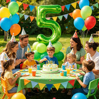 40 Inch Gold Number 1 Balloon - Green Balloon / 40 Inch Number 4 - image 3