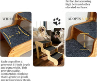 Dog Stairs for Small Dogs - Extra Wide 3-Step Natural / 3.0 / Extra Wide 3-Step 35.5x18x24 inch - image 4